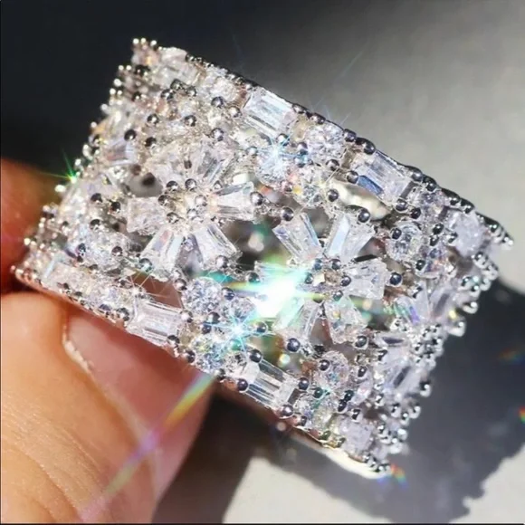 NEW💍925 STERLING SILVER DIAMOND RING - Picture 6 of 6